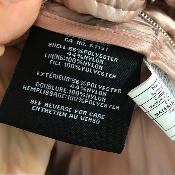 Cole Haan Signature pink metallic puffer jacket vegan “down” filled belted coat - Picture 16 of 16